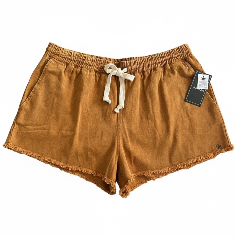 Volcom Strutin Stone Shorts Large L Ginger Brown